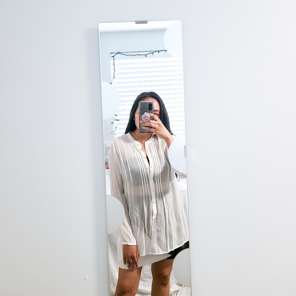 MUNTHE See Through White Blouse 38